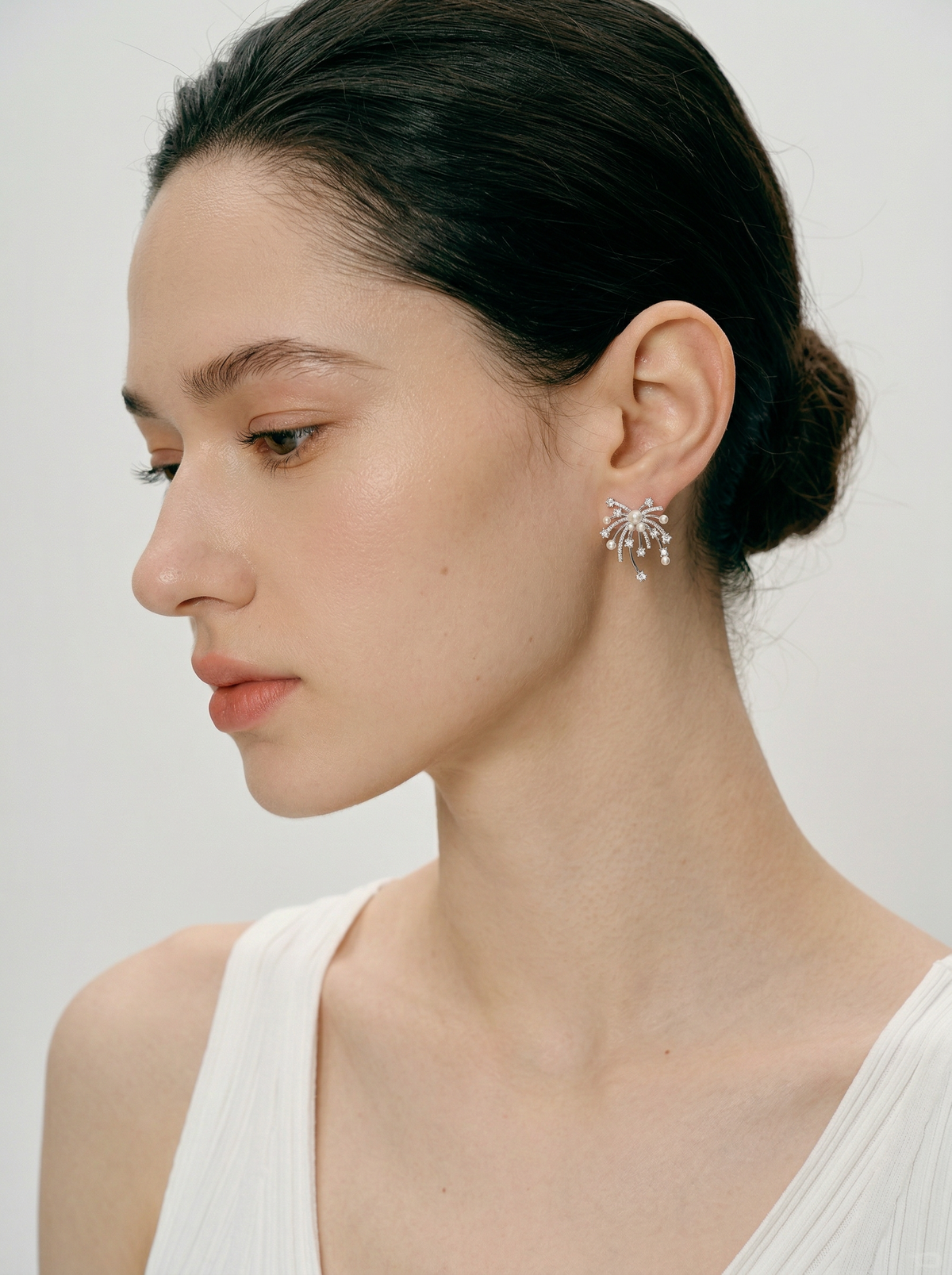 Perlage Firework Pearl & CZ Studs