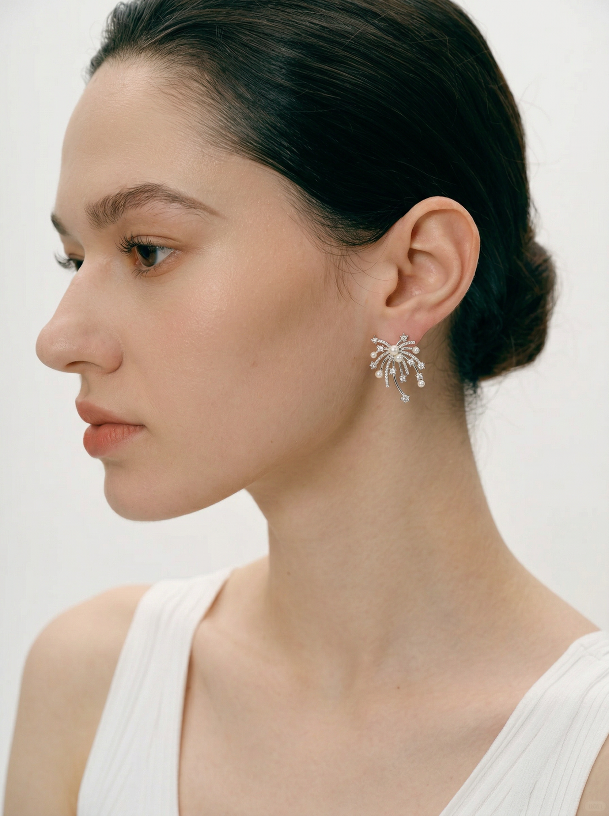 Perlage Firework Pearl & CZ Studs