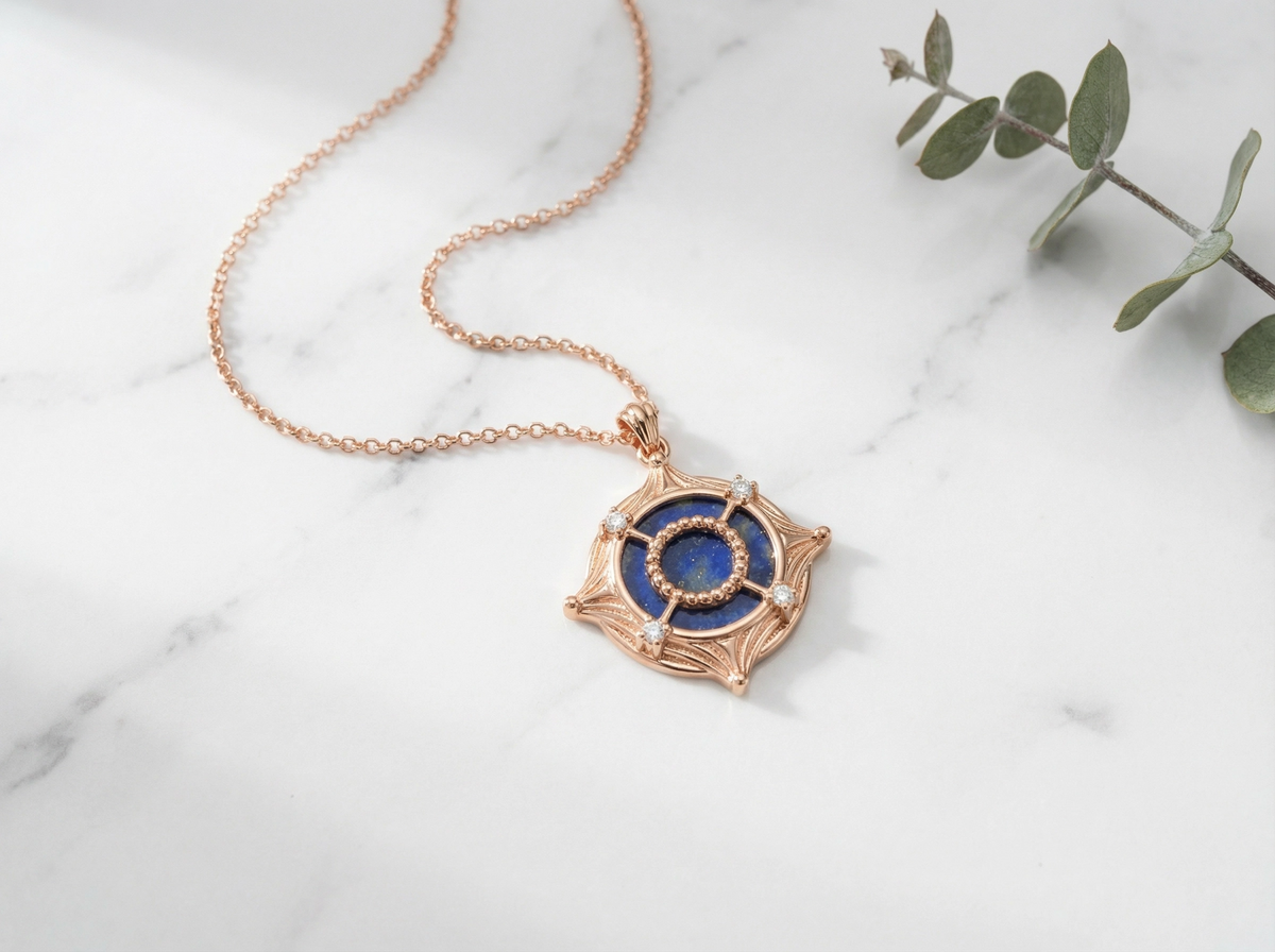 Aether Compass Lapis Lazuli Pendant