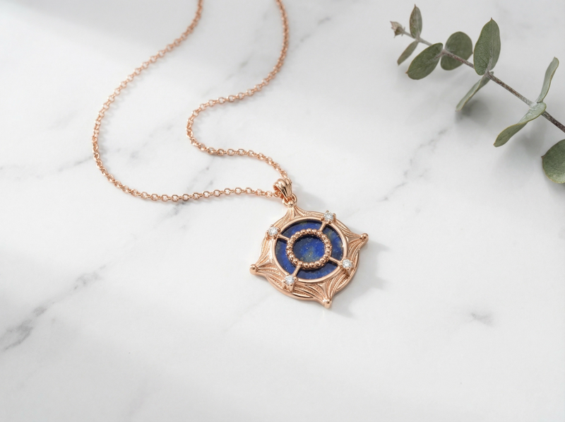 Aether Compass Lapis Lazuli Pendant