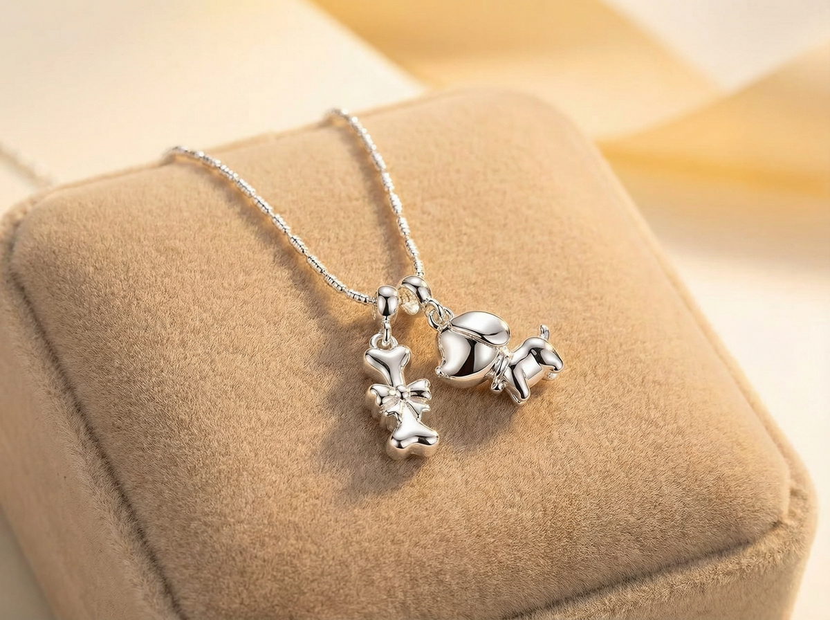 Forma Puppy & Bone Charm Pendant