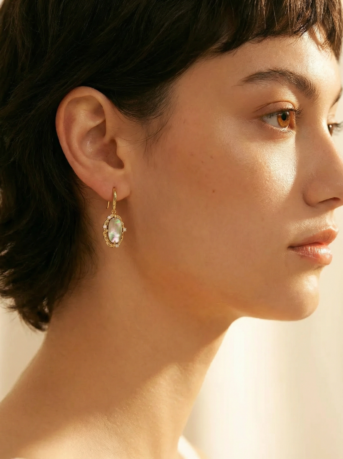 Perlage Nacre Drop Earrings