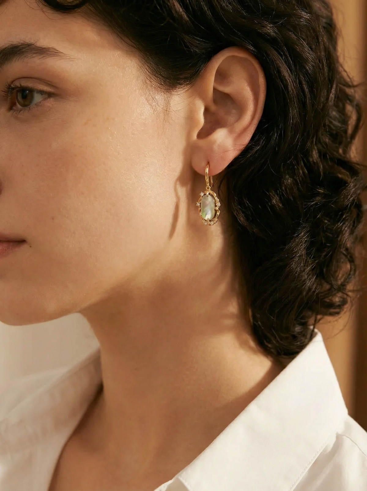 Perlage Nacre Drop Earrings