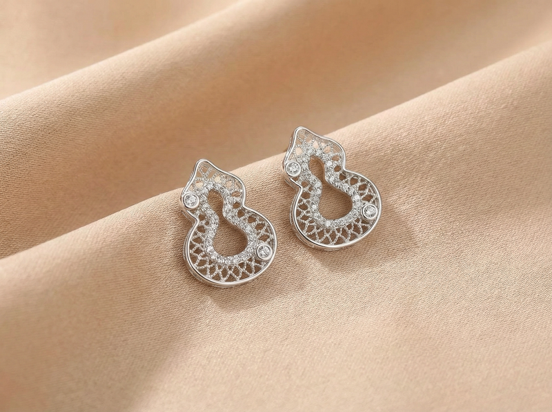 Boucles d'oreilles creuses en forme de gourde