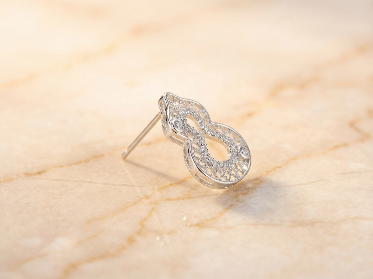 Boucles d'oreilles creuses en forme de gourde