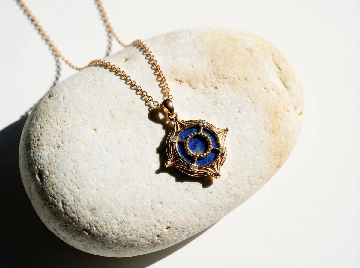 Aether Compass Lapis Lazuli Pendant
