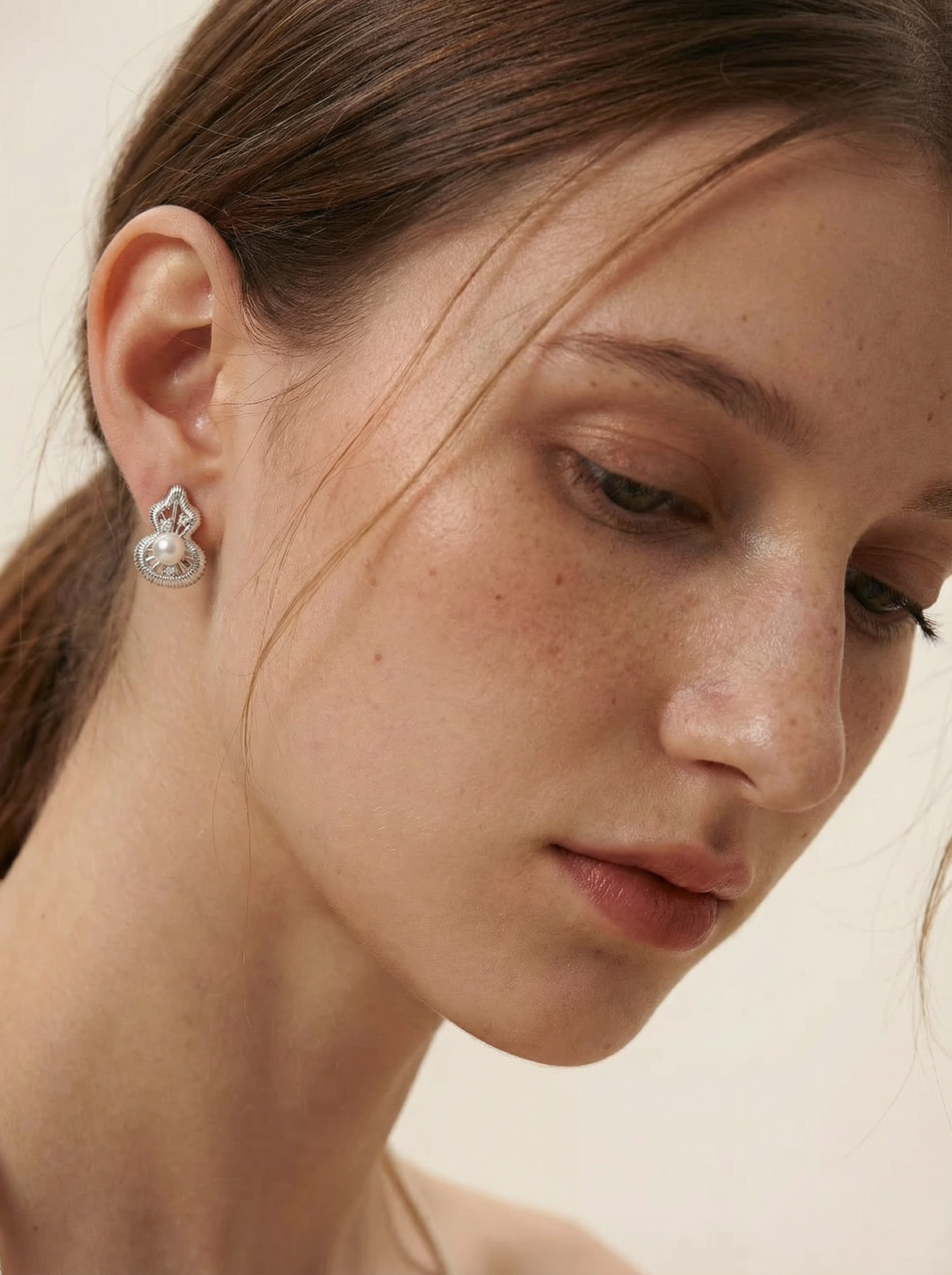 Perlage Lumière Pearl & CZ Studs