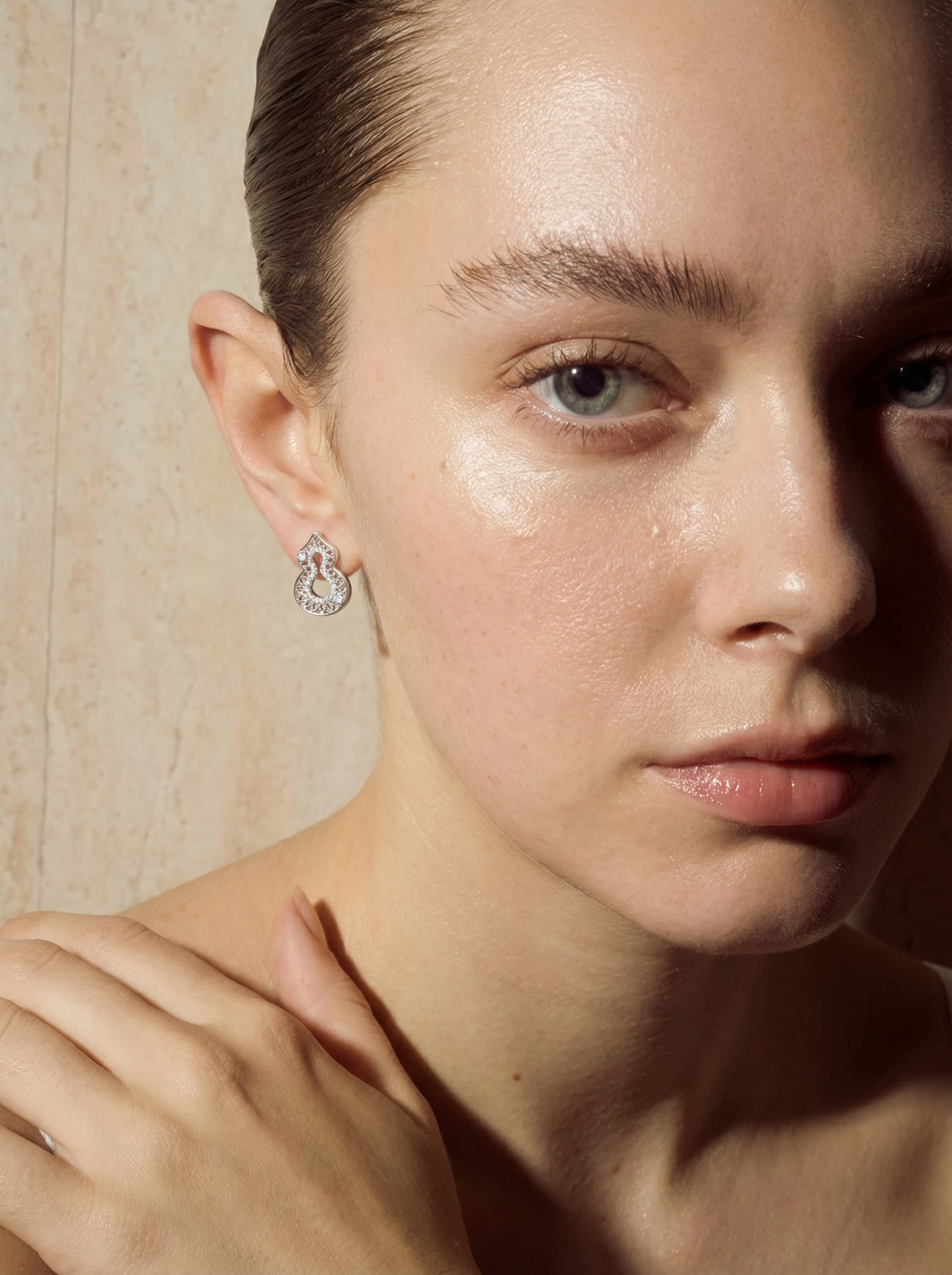 Boucles d'oreilles creuses en forme de gourde