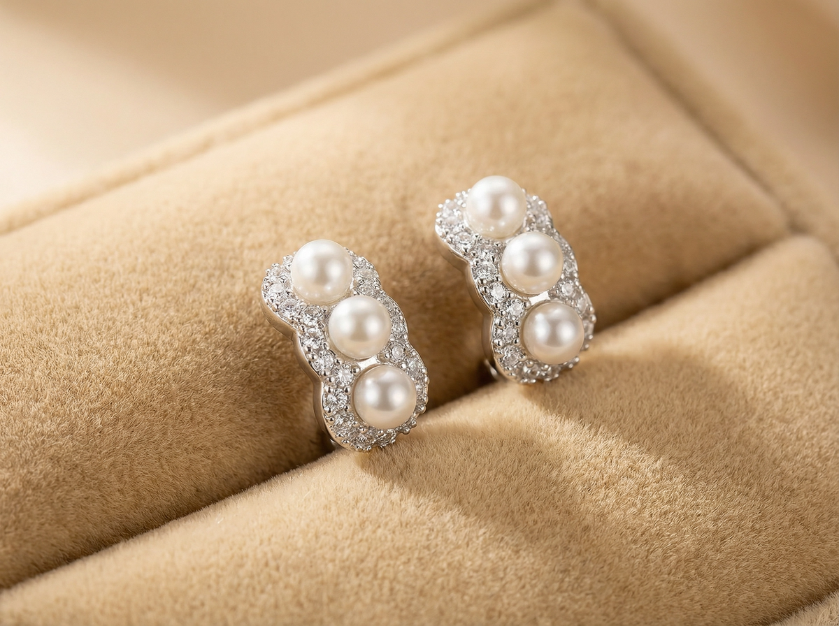 Perlage Pearl Stud Earrings